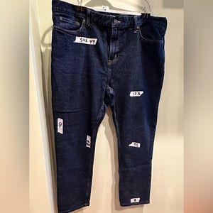 Old navy blue Jean stretch size 44 professionally altered